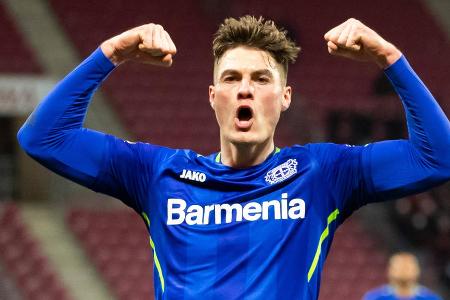 Platz 5: Patrik Schick (Bayer 04): 23 Punkte - 21 Tore, 2 Vorlagen in 24 Spielen