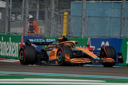 Ausfall: Lando Norris (McLaren) - Note: 4,0 - Ging in Runde 18 als erster Pilot aus den Top Ten an die Box. Kam mitten im Verkehr raus und verlor auch einen Platz an Schumacher. Kollidierte dann unglücklich mit Gasly, dessen Autobreite er offenbar unterschätzte. Wäre aber auch ohne den Zwischenfall wohl nicht in den Punkten gelandet.