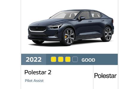 EuroNCAP Test Assistenzsysteme 2022 Polestar 2