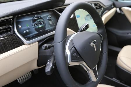 Tesla Model S, Cockpit, Lenkrad