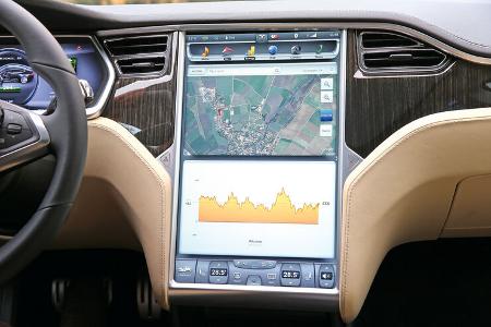 Tesla Model S, Monitor, Bordcomputer