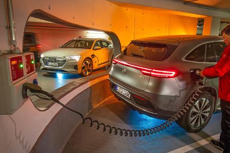 Audi E-Tron, Mercedes EQC, ams 2019_23, Exterieur