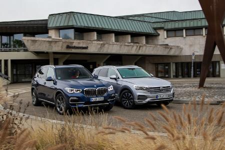 VW Touareg 3.0 V6 eHybrid, BMW X5 xDrive45e, Exterieur