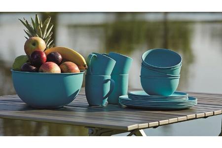 Umweltbewusste Camper können mit den neuen Modellen des biologisch abbaubaren Bambus-Geschirr Modellen aus dem Outwell Sortiment die Umwelt schonen. Zur Herstellung wird der Bambus gemahlen.