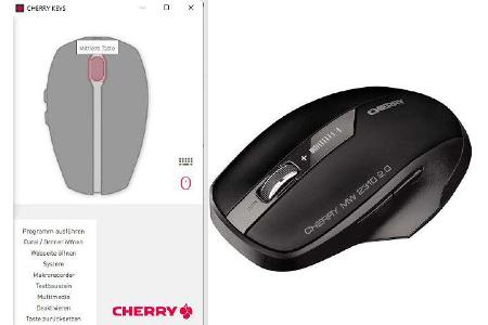 Mehrtastenmaus und Einstelltool von Cherry: So wie dieser Hersteller bieten auch andere Firmen Programme, mit denen sich die Tasten ihrer PC-Mäuse individuell belegen lassen.