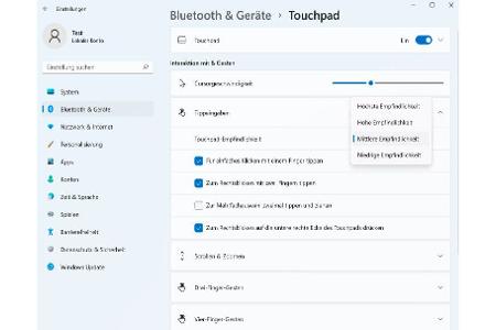 In Windows 10 und 11 lässt sich detailliert einstellen, wie das Touchpad im Notebook auf Eingaben reagieren soll. Wer lieber mit einer Maus arbeitet, kann es deaktivieren.