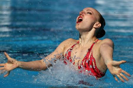 Synchronschwimmerin Bojer in der Freien Kür auf Platz zehn
