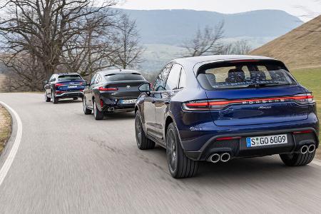 Audi Q5 Sportback 45 TFSI, BMW X4 30i, Porsche Macan