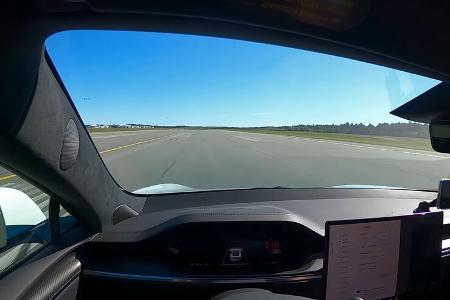 Tesla Model S Plaid inoffizieller Geschwindigkeitsrekord