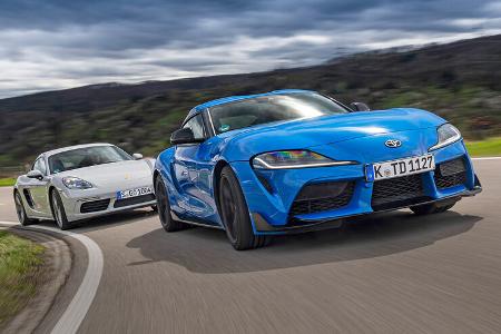 Porsche 718 Cayman, Toyota GR Supra 3.0