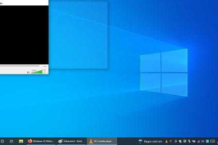 So sieht es aus, wenn sie ein Fenster in einer Ecke des Bildschirms platzieren. Die transparente Umrandung zeigt an, wo das Fenster beim Loslassen der Maustaste angedockt wird. In diesem Fall ist das oben links. 
