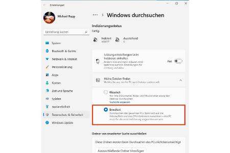 So lässt sich der Suchumfang erweitern.