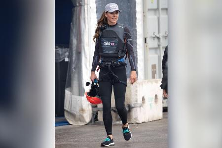 Statt EM-Finale: Herzogin Kate im Neoprenanzug beim Segeln