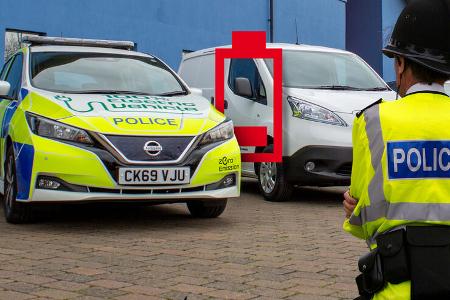 Nissan Leaf Elektroauto Polizei UK England