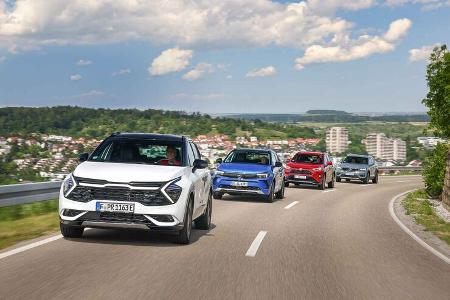 Kia Sportage, Opel Grandland, Toyota RAV4, Volvo XC40
