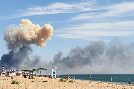 Explosionen auf der Krim Ukraine Russland