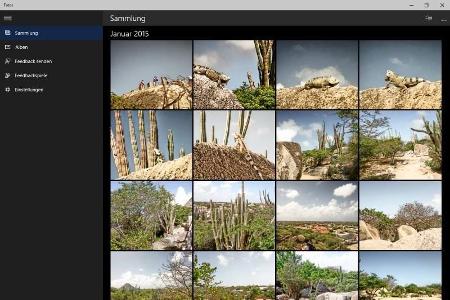 Sie können sich in der Foto-App Miniaturen der Bilder in der Sammlung ansehen.