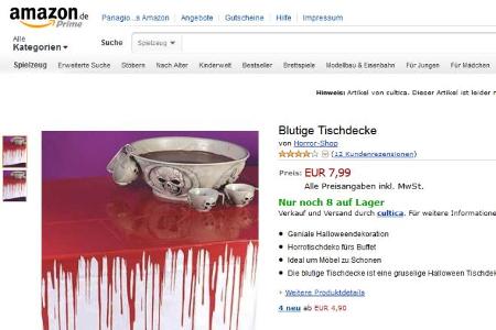 Blutige Tischdecke