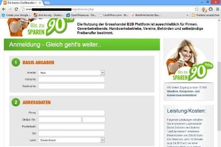 Leicht zu übersehen: Der Hinweis auf zusätzliche Kosten.