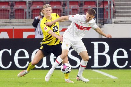 28. ST 2020/21: VfB Stuttgart (A) 3:2 (0:1) - 0:1 Sasa Kalajdzic (17.), 1:1 Jude Bellingham (47.), 2:1 Marco Reus (52.), 2:2 Daniel Didavi (78.), 3:2 Ansgar Knauff (80.)