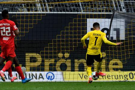 32. ST 2020/21: RB Leipzig (H) 3:2 (1:0) - 1:0 Marco Reus (7.), 2:0 Jadon Sancho (51.), 2:1 Lukas Klostermann (63.), 2:2 Dani Olmo (77.), 3:2 Jadon Sancho (87.)