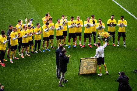 34. ST 2020/21: Bayer 04 Leverkusen (H) 3:1 (1:0) - 1:0 Erling Haaland (5.), 2:0 Marco Reus (51.), 3:0 Erling Haaland (84.), 3:1 Lars Bender (90.)