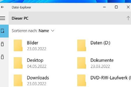 Microsoft integriert in Windows eine funktionsreduzierte, aber touchoptimierte Explorer- Variante mit größeren Schaltflächen. Diese läuft auch parallel zum Windows Explorer.