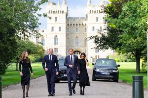 Vor Schloss Windsor: Kate, William, Harry und Meghan in Trauer vereint