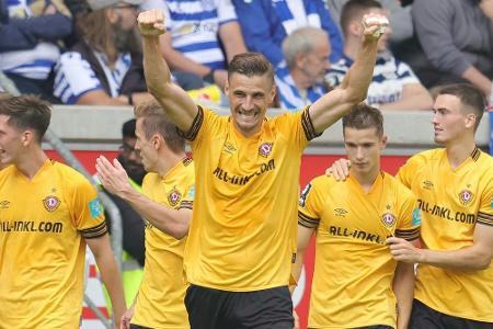 3. Liga: Dresden schafft in Duisburg dritten Sieg in Folge
