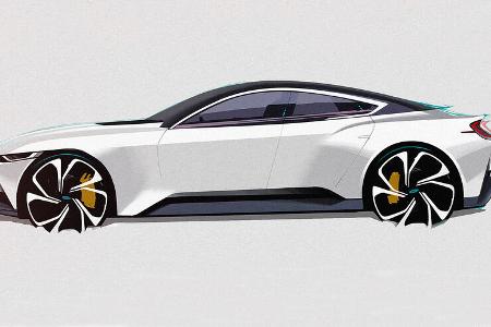 Ford Mustang Design-Zeichnungen