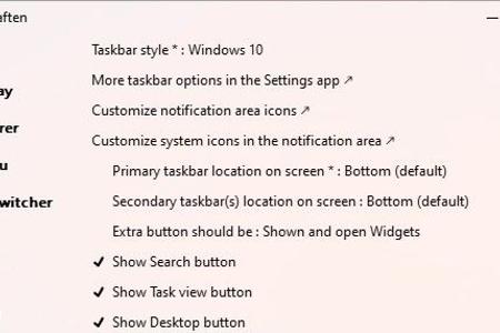 Explorer Patcher reaktiviert einen Großteil der bisherigen Einstellungen für Taskleiste und Windows-Explorer.