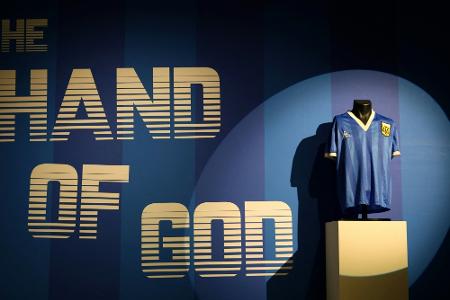 Maradona-Trikot von 1986 im WM-Museum ausgestellt