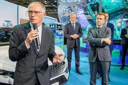 Carlos Tavares und Emmanuel Macron