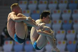 Weltcup in Berlin: Wasserspringer Massenberg/Barthel Zweiter