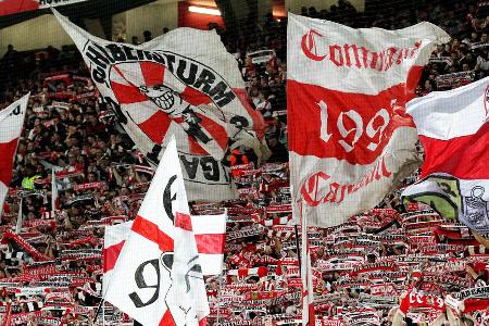 Platz 11 (geteilt): VfB Stuttgart - Veränderung gegenüber Juni 2021: +6,5 Prozent, auf 76.700 Mitglieder