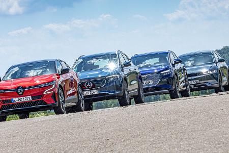 Audi Q4 E-Tron, Hyundai Ioniq 5, Mercedes EQA, Renault Megane E-Tech