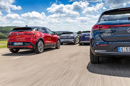 Audi Q4 E-Tron, Hyundai Ioniq 5, Mercedes EQA, Renault Megane E-Tech