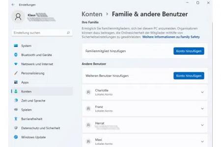 Nur mit Administratorrechten lassen sich in den Windows-Einstellungen neue Benutzerkonten erstellen, der Typ der Konten ändern oder die Benutzerrechte erhöhen.