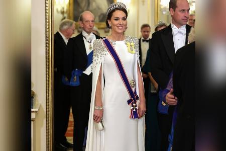 Erstes Staatsbankett von König Charles: Kate stiehlt allen die Show