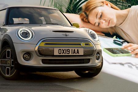 Mini Cooper SE KFZ Steuer Elektroautos Collage