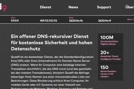 Gemeinnützige Organisationen haben zusammen mit IBM die Organisation Quad9 gegründet, die unter der IP-Adresse 9.9.9.9 nicht überwachte und nicht gespeicherte DNS-Abfragen anbietet.