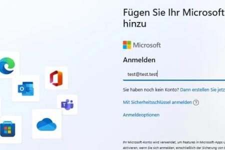 Auch Windows 11 kann man weiterhin ohne Microsoft-Konto einrichten. Verwenden Sie dafür eine formal richtige, aber nicht existente E-Mail-Adresse.