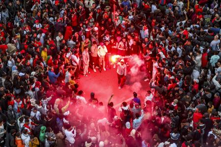 Jubelfeiern in Marokko nach Halbfinaleinzug