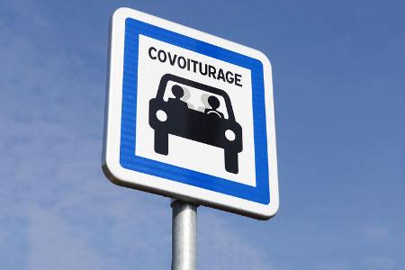 Fahrgemeinschaft Frankreich Schild