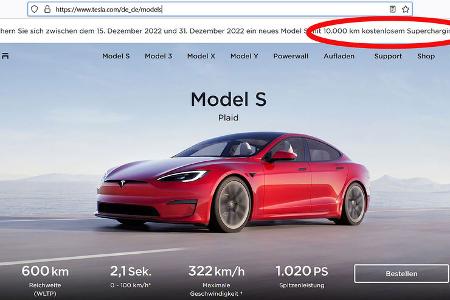 Tesla Model S Plaid Gratis Supercharging