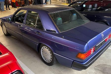 Bremen Classic Motorshow Parkhaus Mercedes-Benz 190E 2.3 W201 Azzuro