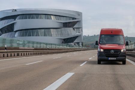 Mercedes E-Sprinter Reichweiten-Test Stuttgart-München