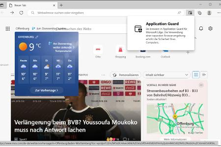 Die in Windows 10 und 11 integrierte Funktion Microsoft Defender Application Guard öffnet potenziell mit Schadsoftware verseuchte Websites automatisch in einem Hyper-V-Container.