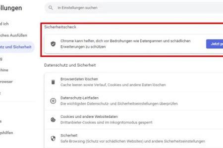 Google Chrome beinhaltet einen Sicherheits-Check, bei dem der Browser unter anderem die Passwortsicherheit bewertet und die Safe-Browsing-Funktion überprüft.