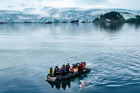 Chilenin schwimmt 2,5 Kilometer durch die Antarktis